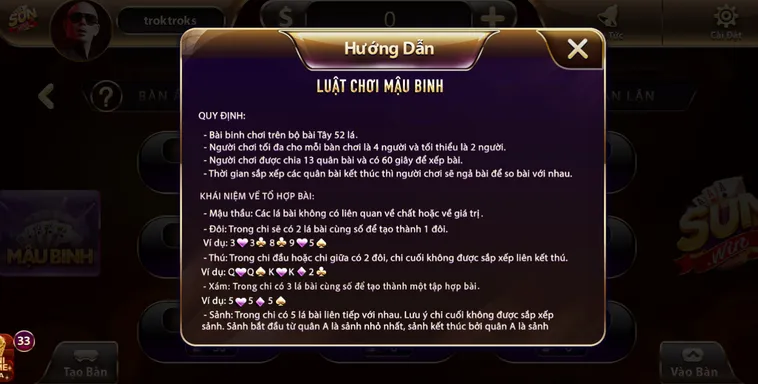 Trải Nghiệm Sức Hấp Dẫn Cực Đỉnh Của Hệ Thống Mậu Binh Tại SunWin