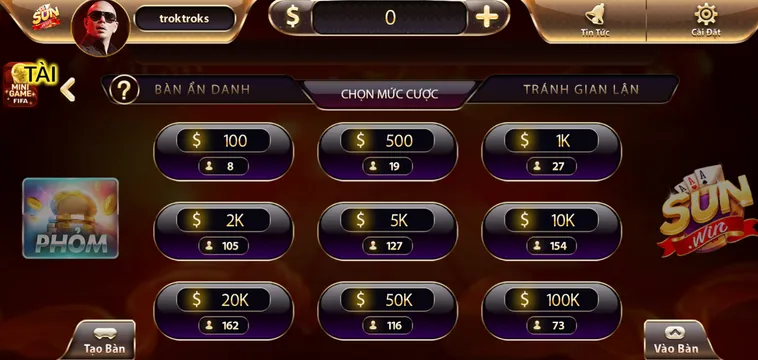 Chinh Phục Đỉnh Cao Phỏm Tại SunWin Sảnh Bài Sang Trọng Đẳng Cấp Nhất