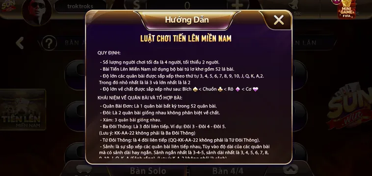 Chinh Phục Đỉnh Cao Tiến Lên Miền Nam Tại SunWin Sảnh Bài Đẳng Cấp Nhất