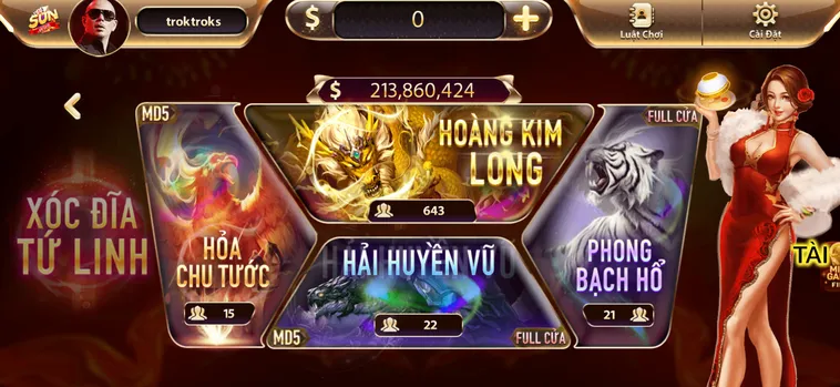 Khám Phá Thế Giới Minigame Xóc Đĩa Tứ Linh Tại SunWin Đẳng Cấp